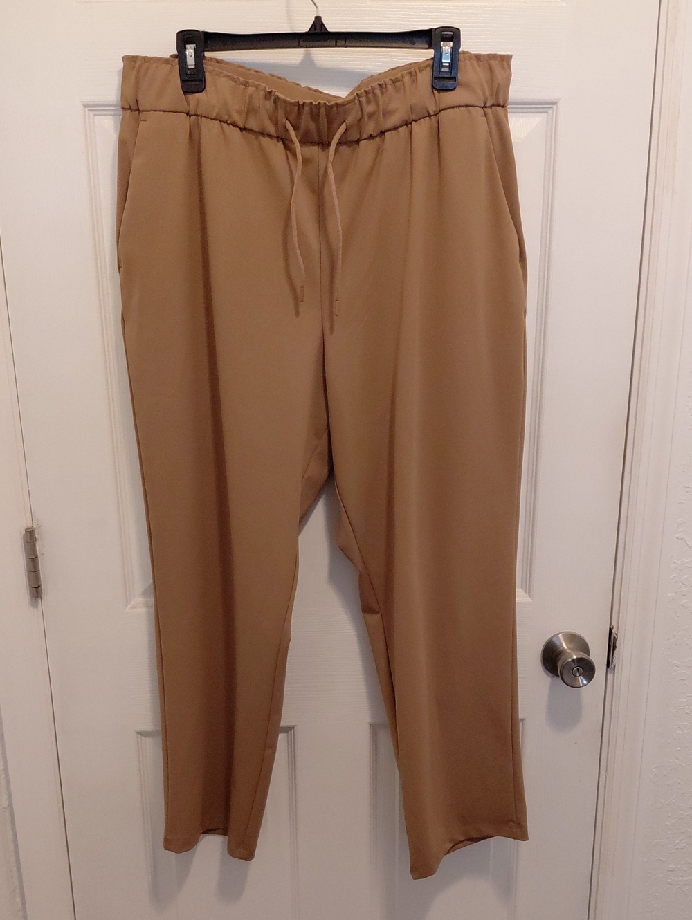 Hilary Radley Drawstring Chinos in Tan